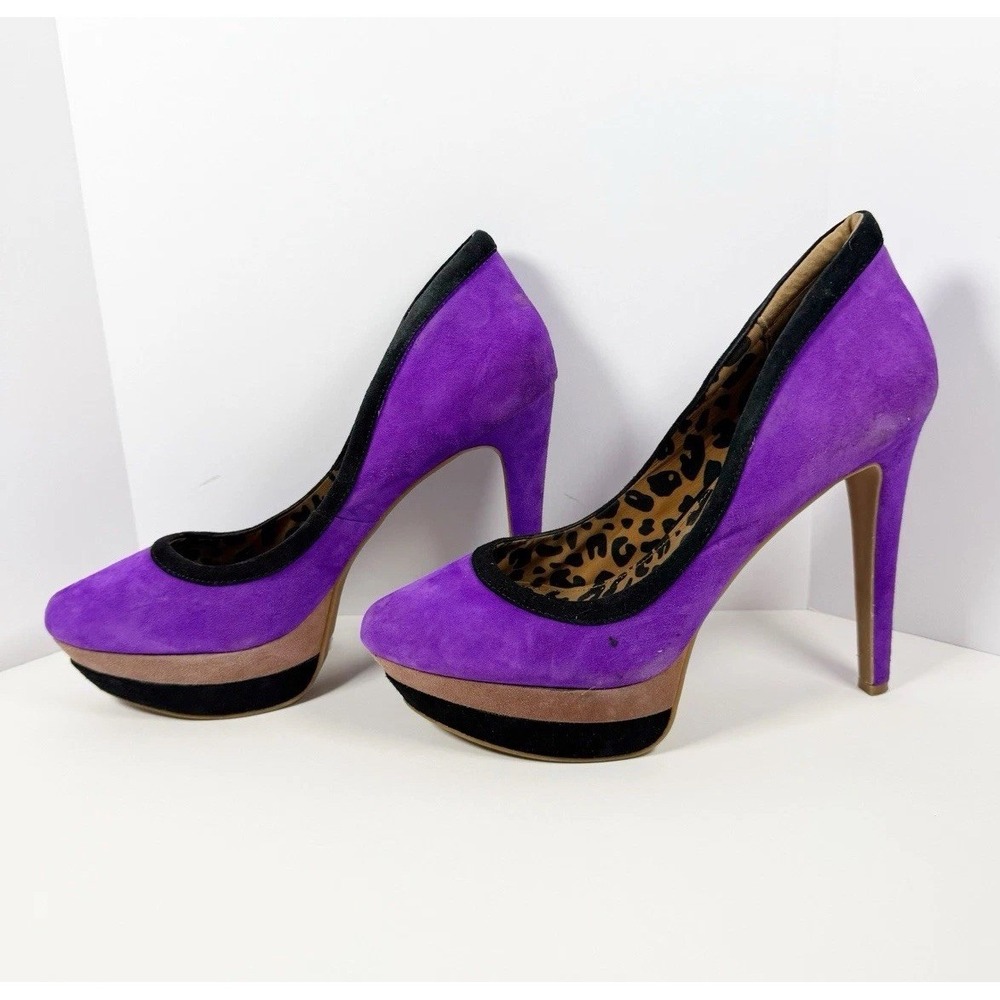 Jessica Simpson Platform Stiletto Heel Pump Party Purple Club Dance Sexy 9.5
